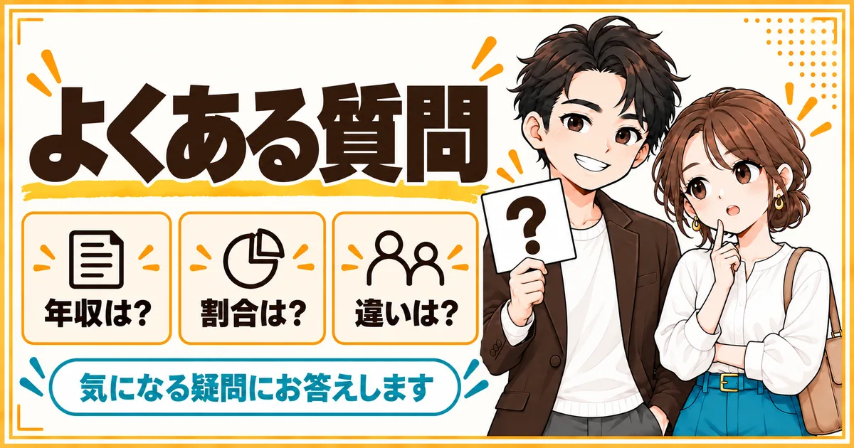 パワーカップルについてよくある質問。年収はいくらからか、割合はどれくらいか、DINKsとの違いは何かを扱う